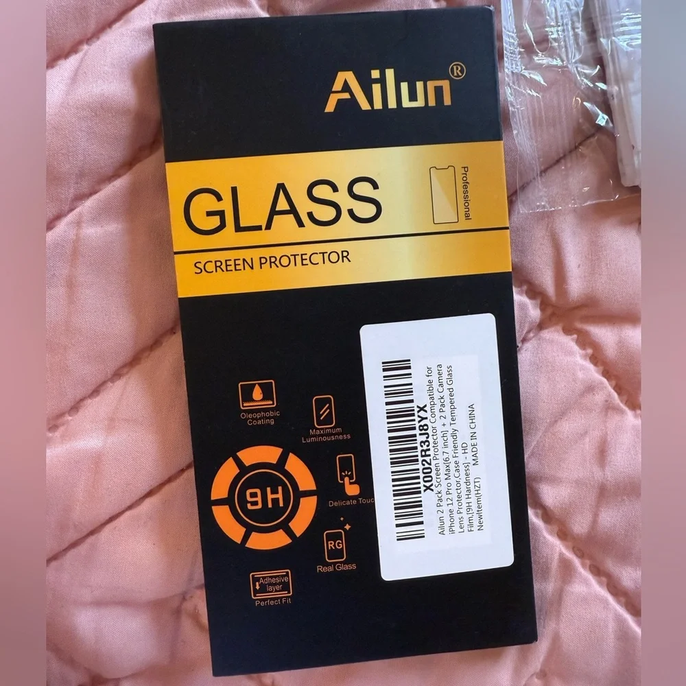 iPhone 12 Pro Max tempered glass screen protectors- 2 pack